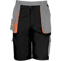 Result Men's Work-Guard Lite Workwear Shorts (Breathable & Windproof) in True Black | Size: Large