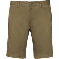 Kariban Men's Chino Bermuda Shorts in Light Khaki | Size: Large