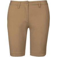Kariban Women's Chino Bermuda Shorts in Camel | Size: 18