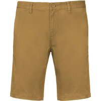 Kariban Men's Chino Bermuda Shorts in Camel | Size: Small