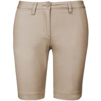 Kariban Women's Chino Bermuda Shorts in Beige | Size: 8
