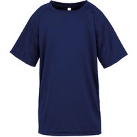 Spiro Chidlrens Impact Performance Aircool T-Shirt in Navy | Size: 3-4 Years