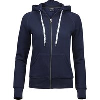 TEE JAYS Women's Fashion Zip Hoodie in Navy | Size: XL