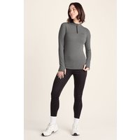 TOG24 Women's 'Snowdon' Thermal Base Layer Quarter Zip in Grey | Size: 8