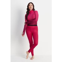 TOG24 Women's 'Snowdon' Fairisle Thermal Base Layer Leggings in Cerise | Size: 10