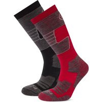 TOG24 Men's 'Linz' 2-pack Ski Socks in Dark Red | Size: Large