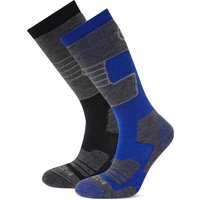 TOG24 Men's 'Linz' 2-pack Ski Socks in Bright Blue | Size: Medium