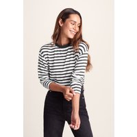 TOG24 Women's 'Kitty' Long Sleeve Striped T-Shirt in Black | Size: 14