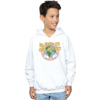 Disney Boy's Mickey Mouse Be Kind To Our Planet Hoodie in White | Size: 5-6 Years