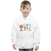 Disney Boy's Mickey Mouse Friends Hey Hoodie in White | Size: 12-13 Years