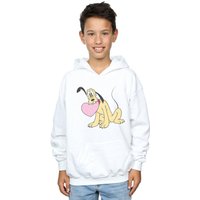 Disney Boy's Pluto Love Heart Hoodie in White | Size: 7-8 Years
