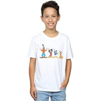 Disney Boy's Mickey Mouse Friends T-Shirt in White | Size: 5-6 Years