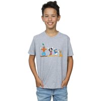 Disney Boy's Mickey Mouse Friends T-Shirt in Grey | Size: 7-8 Years