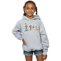 Disney Girl's Mickey Mouse Friends Hoodie in Grey | Size: 9 Years