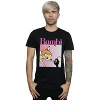 Disney Men's Bambi Nice To Meet You T-Shirt in Black | Size: Medium