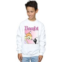 Disney Boy's Bambi Nice To Meet You Sweatshirt in White | Size: 12-13 Years