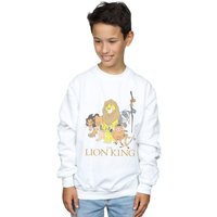 Disney Boy's The Lion King Group Sweatshirt in White | Size: 9 Years