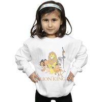 Disney Girl's The Lion King Group Sweatshirt in White | Size: 12-13 Years