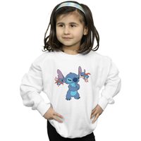 Disney Girl's Lilo & Stitch Little Devils Sweatshirt in White | Size: 7-8 Years