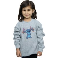 Disney Girl's Lilo & Stitch Little Devils Sweatshirt in Grey | Size: 12-13 Years