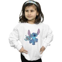 Disney Girl's Lilo & Stitch Hypnotized Sweatshirt in White | Size: 5-6 Years