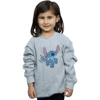 Disney Girl's Lilo & Stitch Hypnotized Sweatshirt in Grey | Size: 7-8 Years