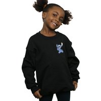 Girl's Lilo & Stitch Stitch Backside Breast Print Sweatshirt in | Size: 9 Years