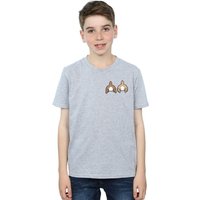Disney Boy's Chip N Dale Backside Breast Print T-Shirt in Grey | Size: 7-8 Years