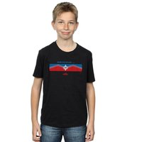 Marvel Boy's Captain Sending T-Shirt in Black | Size: 5-6 Years
