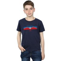 Marvel Boy's Captain Sending T-Shirt in Navy | Size: 12-13 Years