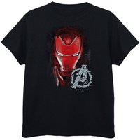 Avengers Endgame Boy's Iron Man Brushed Cotton T-Shirt in Black | Size: 9 Years