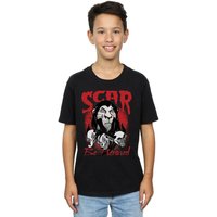 Disney Boy's The Lion King Scar Be Prepared T-Shirt in Black | Size: 9 Years