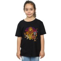 Disney Girl's The Lion King Pride Family Cotton T-Shirt in Black | Size: 9 Years