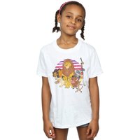 Disney Girl's The Lion King Pride Family Cotton T-Shirt in White | Size: 7-8 Years