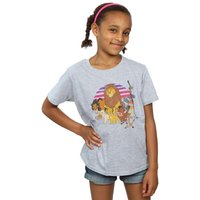 Disney Girl's The Lion King Pride Family Cotton T-Shirt in Grey | Size: 7-8 Years