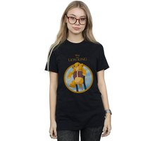 Disney Women's The Lion King Show Simba Cotton Boyfriend T-Shirt in Black | Size: Large