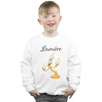 Disney Boy's Beauty & The Beast Be Our Guest Sweatshirt in White | Size: 7-8 Years