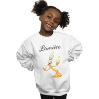 Disney Girl's Beauty & The Beast Be Our Guest Sweatshirt in White | Size: 9 Years