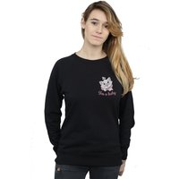 Disney Women's Aristocats Marie I´m A Lady Breast Print Sweatshirt in Black | Size: XL