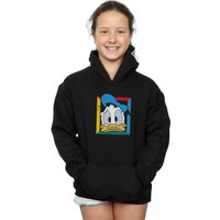 Disney Girl's Donald Duck Panicked Hoodie in Black | Size: 5-6 Years