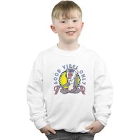 Disney Boy's The Lion King Rafiki Good Vibes Only Sweatshirt in White | Size: 9 Years