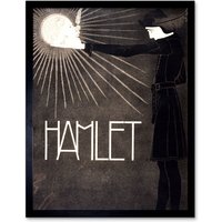 Artery8 Wall Art Print Theatre Stage Play Hamlet Shakespeare Netherlands Vintage Black & White Art Framed | Size: W12" x H16"