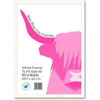 Wee Blue Coo A3 Blank Picture Frame 11.7 x 16.5 Inch (29.7 x 42cm) Acrylic Safety 'Glass' Photo Frame in White