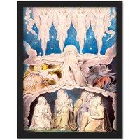 Artery8 Wall Art Print William Blake When The Morning Stars Sang Together Large Framed Wall Décor Art in Brown | Size: W18" x H24"