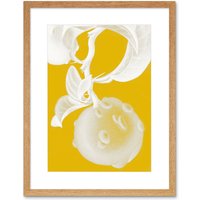 Artery8 Wall Art Print Modern Bold Biodiversity Orange Plant Artwork Framed 9X7 Inch in Beige | Size: W7" x H9"