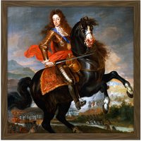 Artery8 Wall Art Print Portrait King William III England Painting Square Framed Picture 16X16 Inch in Brown | Size: W16" x H16"