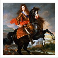 Artery8 Wall Art Print Portrait King William III England Painting Square Framed Picture 16X16 Inch in White | Size: W16" x H16"
