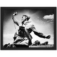Artery8 Wall Art Print Alpert WWII War Soviet Officer Yeremenko Assault 1942 Photo Large Framed Wall Décor Art in Light Oak | Size: W18" x H24"