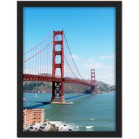Artery8 Wall Art Print Highsmith Golden Gate Bridge Portrait Photo Large Framed Wall Décor Art in Black | Size: W18" x H24"