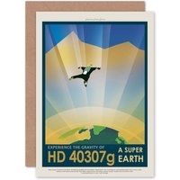 Artery8 Hd 40307G Super Earth Nasa Space Tours Travel Greetings Card